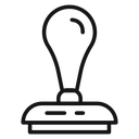 Rubber Stamp Black Outline icon