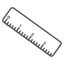 Ruler Black Outline icon