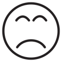 Sad, upset or lonely emot icon