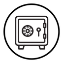 Safe vault box icon