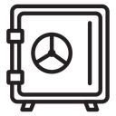Safe vault box icon