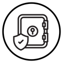 Safe vault box icon