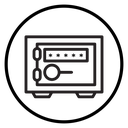 Safe vault box icon