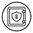 Safe vault box icon