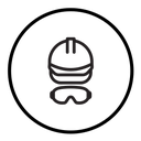 Safety helmet icon