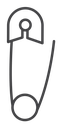 Safety pin icon