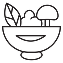 Salad bowl icon