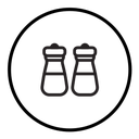 Salt and pepper shakers icon