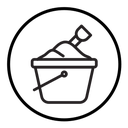 Sand bucket icon