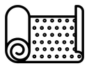 Sandpaper black outline icon