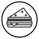 Sandwich Black Outline icon
