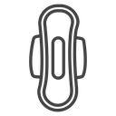 Sanitary Pad Black Outline icon