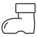 Santa claus boot icon