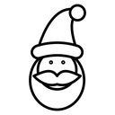 Santa claus face icon