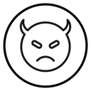 Satan evil icon