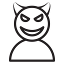 Satan evil icon