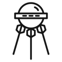 Satellite apparatus Black Outline icon
