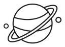 Saturn planet icon
