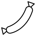 Sausage Black Outline icon