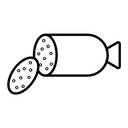 Sausage salami icon