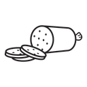 Sausage salami icon