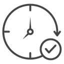 Save Time Black Outline icon
