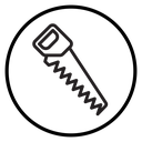 Saw Black Outline icon