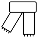 Scarf Black Outline icon