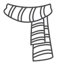 Scarf Black Outline icon