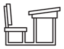 School desk icon