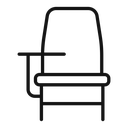 School desk chair icon