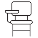 School desk chair icon