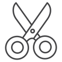 Scissor Black Outline icon