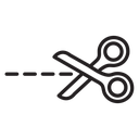 Scissors trim cut icon