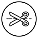 Scissors trim cut icon
