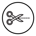 Scissors trim cut icon