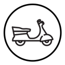 Scooter bike icon