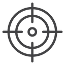Scope Crosshair Black Outline icon