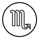 Scorpio zodiac sign icon