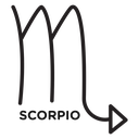 Scorpio zodiac sign icon