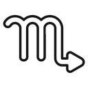 Scorpio zodiac sign icon