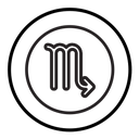 Scorpio zodiac sign icon