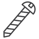 Screw Black Outline icon