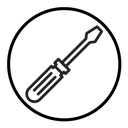 Screwdriver Black Outline icon