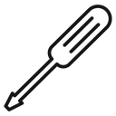 Screwdriver Black Outline icon