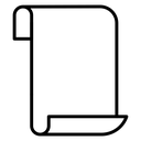 Scroll Black Outline icon