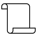Scroll Black Outline icon