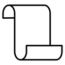 Scroll Black Outline icon