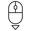 Scroll down computer mouse icon