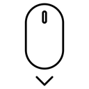 Scroll down computer mouse icon